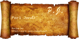 Perl Jenő névjegykártya