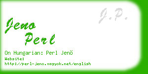 jeno perl business card
