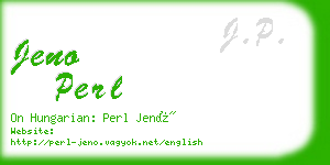 jeno perl business card